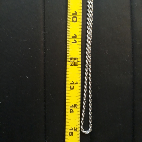 Vintage Monet Twisted Chain Necklace -  30" Patented Silver Tone Necklace - Picture 6 of 8